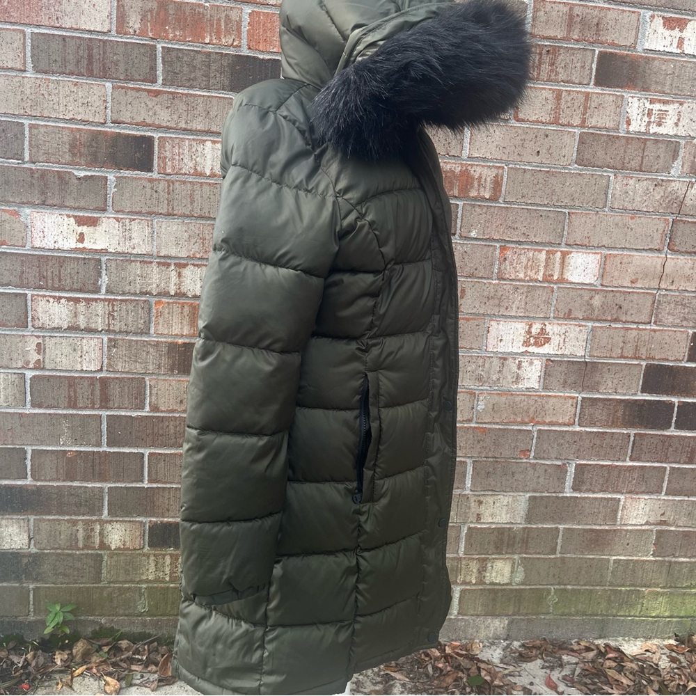 Calvin Klein Sorona Aura 0° F Puffer Coat Women's Size M Forrest Green - Picture 9 of 13